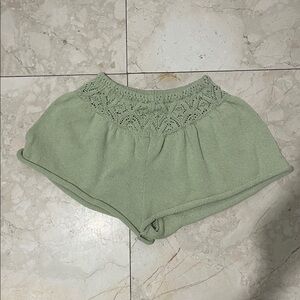 Zara Kids Pistachio Green Knit Shorts